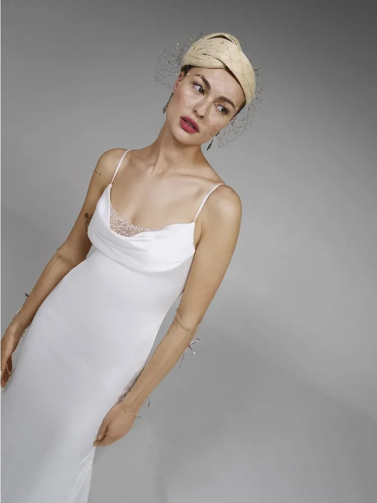 PRONOVIAS 2024 ASH CREPE WEDDING DRESS
