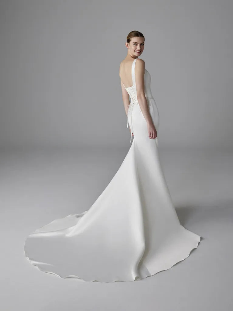 PRONOVIAS DENNISE SQUARE NECKLINE WEDDING DRESS - 2025