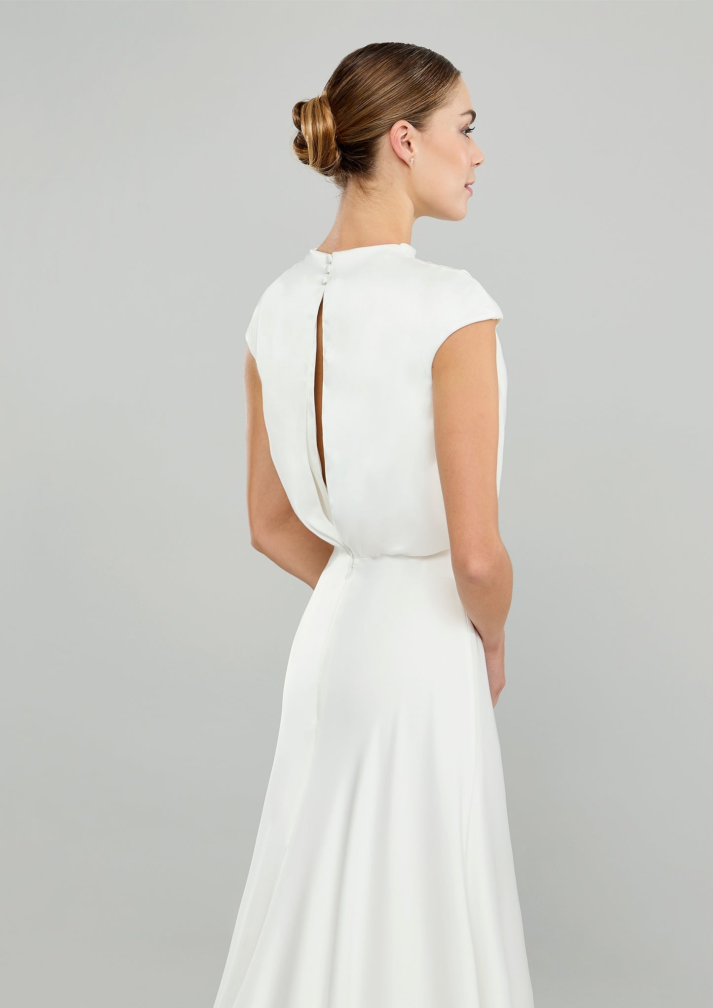 PRONOVIAS MORISSETTE SATIN WEDDING DRESS - 2025