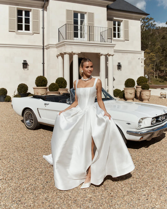 JANE HILL NAVY WEDDING DRESS