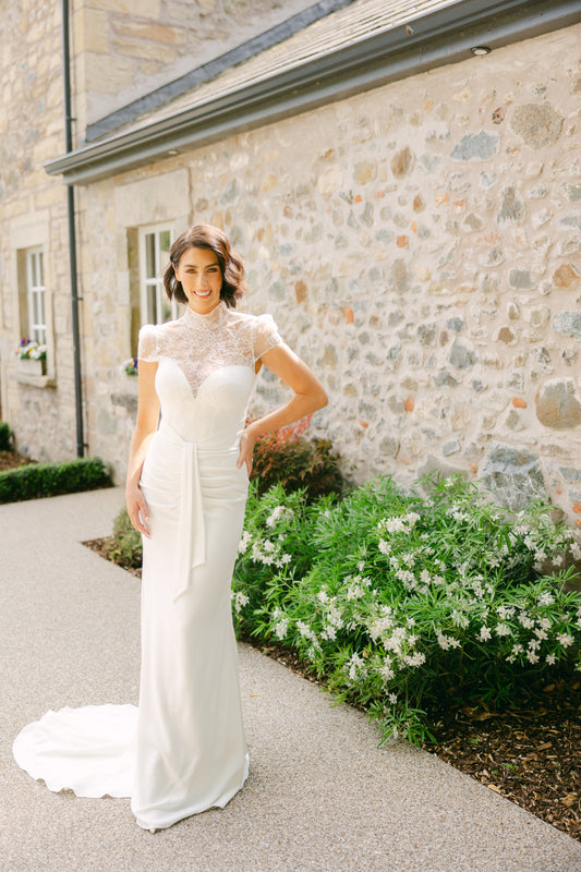 SUZANNE NEVILLE 2025 CASCADE WEDDING DRESS